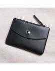 SIMLINE skórzany portfel męski Vintage Handmade kobieta mężczyzna krótki mały Slim portfele moneta torebka saszetka na karty z z
