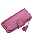 2019 moda długie portfele damskie cekinowy top Quality PU skórzane etui na karty torebka damska Tassel Zipper marka portfel na d