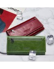 Kontakt nowe oryginalne skórzane damskie portfele kopertówki etui na wiele kart długie damskie torebki z torbą na telefon moda d