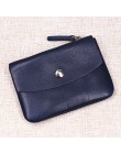SIMLINE skórzany portfel męski Vintage Handmade kobieta mężczyzna krótki mały Slim portfele moneta torebka saszetka na karty z z