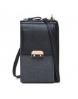 Nowe skórzane damskie torebki Crossbody Lady portfel na telefon portfel damski listonoszka z suwakiem torba dla kobiety torby z 