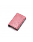DIENQI Rfid Smart Men portfel na pieniądze Magic Trifold Mini wąski portfel męski mały skórzany portfel cienki wąż torebki walle
