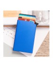 BISI GORO RFID Anti-theft inteligentny portfel cienki etui na dowód Unisex automatycznie solidne metalowe etui na karty kredytow