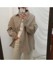 Kurtki damskie wiosenna i jesienna sztruksowa kurtka damska płaszcz z kieszeniami Plus rozmiar zimowa damska Streetwear odzież c