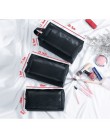 1 PC Mesh przezroczysta kosmetyczka Zipper torebki na makijaż dla kobiet mycie stałe organizator podróży czarna kosmetyczka Drop