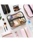 PVC przezroczysta kosmetyczka organizator kosmetyczka podróżna zestaw różowa kosmetyczka torba na kosmetyki kosmetyczka Vanity N