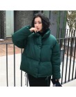 Kurtka jesienno-zimowa damska Parkas Mujer 2019 modny płaszcz luźny stojak kołnierz kurtka kobiety Parka ciepły Casual Plus rozm