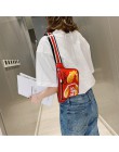 Moda Mini piterek dla kobiet Hip Hop frytka ziemniaczana talia torba jakości PU skórzane torby w klatce piersiowej nadrukowane G