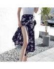 Kobiety kwiat długa spódnica letnia plaża słoneczne kobiece spódnice z kwiatowym wzorem z szyfonu spódnica Tutu