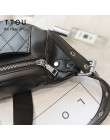 TTOU klasyczny modny Pu skórzany pas biodrowy jednolita moda damskie torebki na ramię czarny wzór torba prosty pasek na co dzień