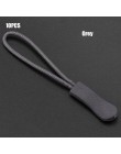 10 sztuk akcesoria do toreb Zipper ściągacz koniec Fit liny Tag Fixer Zip Cord Tab wymiana klip zepsuty klamra torba podróżna wa