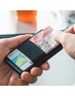 NewBring Slide portfel RFID blokowanie Carbon Fiber Credit etui na dowód osobisty dla mężczyzn kobiety mężczyzna kobieta karta p