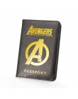 Marvel Avengers okładka na paszport Rfid blokowanie skórzane etui na paszport Hydra wielofunkcyjna tarcza paszport podróże Case 