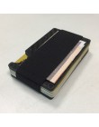 Nowe etui na karty kredytowe z włókna węglowego RFID pieniądze zacisk etui na dowód osobisty gumką Mini metalowy portfel na kart