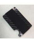 Nowe etui na karty kredytowe z włókna węglowego RFID pieniądze zacisk etui na dowód osobisty gumką Mini metalowy portfel na kart