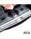 Skóra RFID blokowanie etui na karty kredytowe mężczyźni z zabezpieczeniem przeciw kradzieży paszport podróże długi portfel kobie