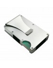 Carbon Fiber metalowe etui na karty kredytowe portfel rfid blokowanie przenośne etui na dowód mężczyźni aluminiowy klips kieszon