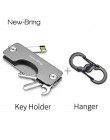 NewBring Clearance brelok do kluczy DIY brelok do kluczy portfel brelok do kluczy portfele przenośny kompaktowy metalowy klips w