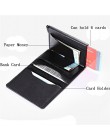 BISI GORO nowe PU skórzane metalowe pojedyncze pudełko etui na karty kredytowe etui na karty kobiety i mężczyźni portfele RFID V