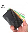 DIENQI Carbon fibre etui na karty kredytowe minimalistyczny portfel aluminium Metal Anti RFID blokowanie Business Bank etui na d