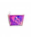 Laser mała portmonetka kobiety przezroczyste torebki i portfele z pcv dla dzieci dziewczyny śliczne jasne Rainbow Mini torebka m