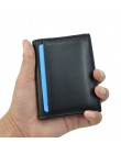 GENODERN oryginalne skórzane etui na karty czarne etui na karty kredytowe portfel pierwsza skóra bydlęca posiadacze kart Case pr