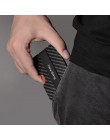 NewBring 100% prawdziwe kompaktowe włókna węglowego Mini klip na pieniądze karty kredytowej rękaw etui na dowód z RFID anti-złod