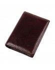 Unisex Vintage oryginalna krowa skórzany portfel profesjonalny uchwyt na wizytówki torebki RFID portmonetka Slim etui na karty R