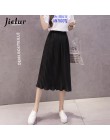 Jielur 6 kolory koreański mody spódnica letnia kobiet szyfonowa wysokiej talii plisowana spódnica kobiet S-XL Harajuku Faldas Mu