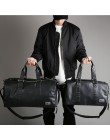 Męska skórzana torba podróżna duża Duffle niezależne buty przechowywanie duże torby Fitness torebka torba bagażowa torba na rami