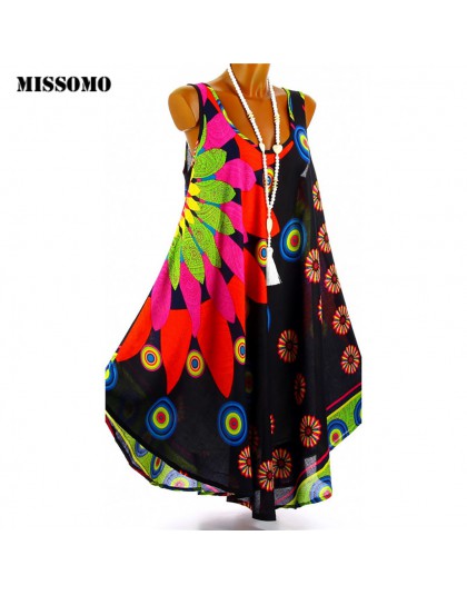 MISSOMO Boho letnia sukienka kobiety drukowane plaża sukienka cami plaża mini impreza sukienki wakacje Retro Vestiod Vintage kob