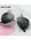Oulylan okulary przeciwsłoneczne bezramkowe damskie marka projektant okulary przeciwsłoneczne odcienie gradientowe soczewki do c