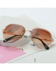 Oulylan okulary przeciwsłoneczne bezramkowe damskie marka projektant okulary przeciwsłoneczne odcienie gradientowe soczewki do c