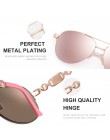 FENCHI okulary przeciwsłoneczne damskie uv 400 óculos damskie okulary przeciwsłoneczne lustro Pilot różowy feminino zonnebril da