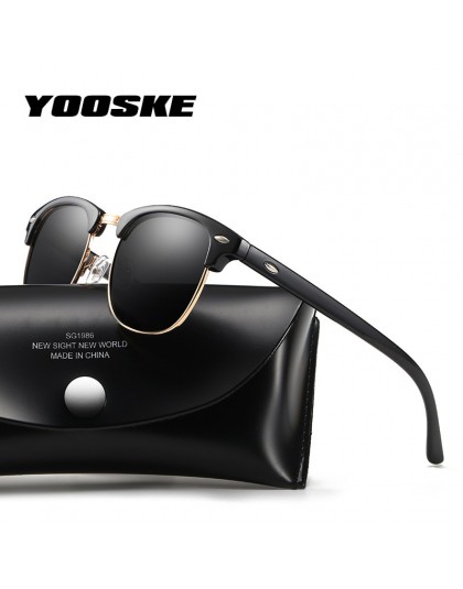 YOOSKE 2020 spolaryzowane okulary przeciwsłoneczne damskie męskie klasyczne marka projektant Vintage Square okulary przeciwsłone