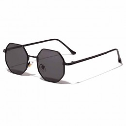 Nowy wielokąta małe okulary przeciwsłoneczne damskie Retro okrągłe metalowe okulary przeciwsłoneczne mężczyźni marka projektant 