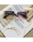Modne okulary przeciwsłoneczne bezramkowe damskie 2019 modne małe prostokątne okulary przeciwsłoneczne letnie podróże w stylu UV