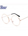 FOENIXSONG okrągłe okulary do czytania mężczyźni kobiety óculos De Grau Unisex nowe przezroczyste klasyczne soczewki okulary czy