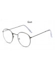 Modne oprawki do okularów klasyczne okrągłe damskie metalowe ramki optyczne okulary przezroczyste komputerowe owalne okulary do 