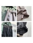 Garemay Midi Maxi długie wysokie talie satynowa spódnica kobiety elegancka jedwabna linia jednokolorowa klasyczna Ol damskie let