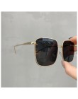 VWKTUUN okulary przeciwsłoneczne damskie Vintage ponadgabarytowe okulary kwadratowe odcienie metalowa rama damskie okulary przec