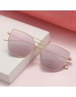 Metalowe luksusowe Vintage powlekane lustrzane okulary przeciwsłoneczne damskie marka projektant mody klasyczne Retro Trand okul