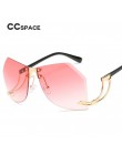 CCSPACE 8 kolor 32g nieregularne okulary przeciwsłoneczne bez oprawek kobiety gradientowe oprawki ze stopu markowe okulary proje