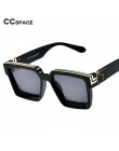 CCspace 46167 Square luksusowe okulary przeciwsłoneczne mężczyźni kobiety moda UV400 okulary