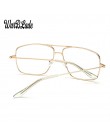 WarBLade Vintage Gold metalowe ramki okularów męskie damskie okulary Retro kwadratowa soczewka optyczna okulary Nerd okulary z p