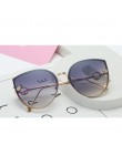 ZUCZUG okulary przeciwsłoneczne cat eye kobiety marka designerska metalowa ramka lustrzane okulary przeciwłoneczne Vintage Rimle