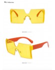2020 ponadgabarytowe kwadratowe okulary przeciwsłoneczne bezramkowe damskie marka projektant płasko zakończony wielkie słońce ok