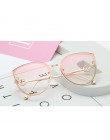 ZUCZUG okulary przeciwsłoneczne cat eye kobiety marka designerska metalowa ramka lustrzane okulary przeciwłoneczne Vintage Rimle