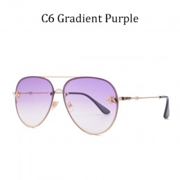 Luksusowy gatunku projektanta kobiet okulary przeciwsłoneczne bezramkowe lotnictwa kobiet okulary odcienie gradientowe mała pszc
