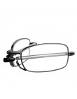 2020 MINI Design okulary do czytania mężczyźni kobiety składane małe okulary rama czarne metalowe okulary z oryginalnym pudełku
